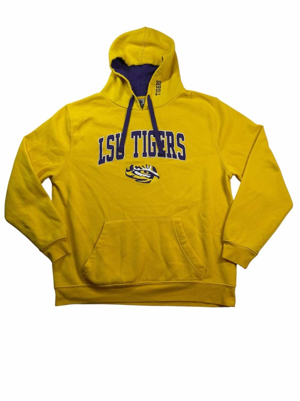 LSU Tigers Stadium Athletics Hoodie Mens XL Gold Purple Embroidered NCAA